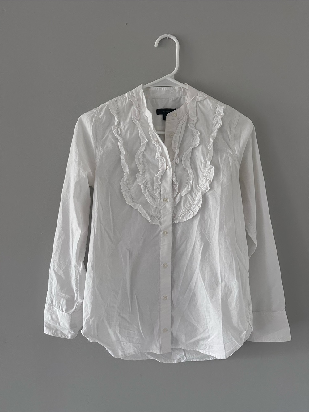 J. Crew Button-Down Ruffled Blouse - Picture 3 of 7